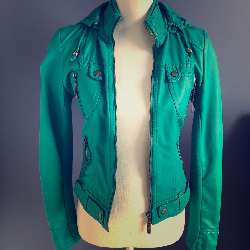 Coalition Apparrel Faux Leather Jacket Size M